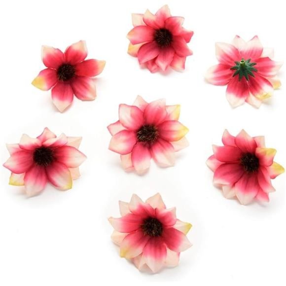 Fake flower heads in bulk wholesale for Crafts Silk Sunflower Daisy Handmake - Picture 6 of 7